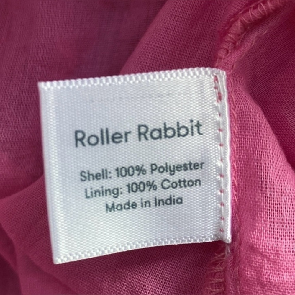 Roller Rabbit Swiss Dot Janae Pink Dress Size XL - Picture 8 of 8